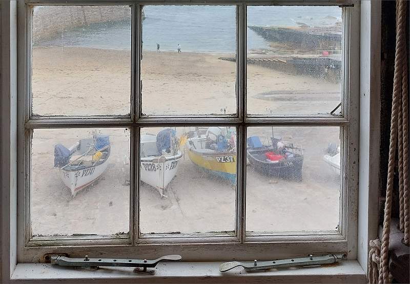 View from the winch house_Pat Pryke_Set.jpg - View through a window - SET