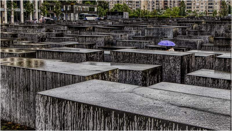 Holocaust menorial in the rain_iainBlacklaw_Open.jpg - Holocaust memorial  in the rain