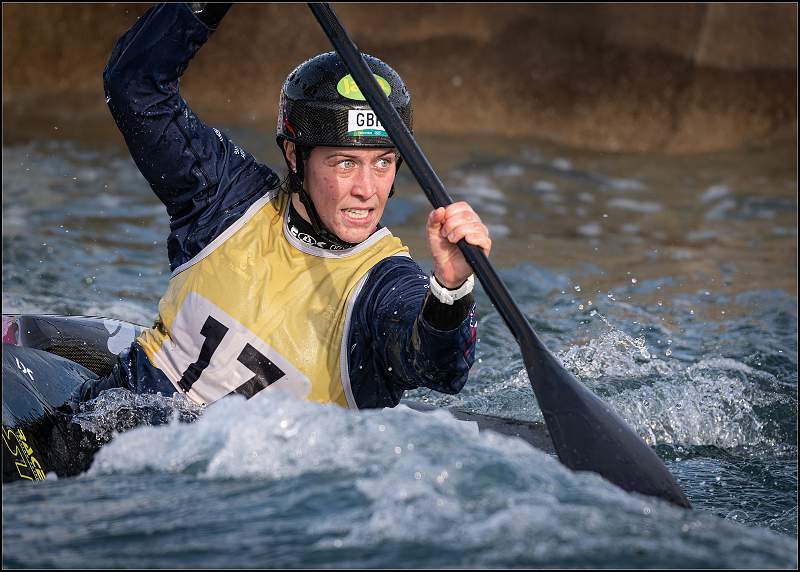 Kimberley Woods in the Premier K1W Slalom_Matt Clarke H.COMM.jpg - British Canoe Slalom Championships, Waltham Abbey