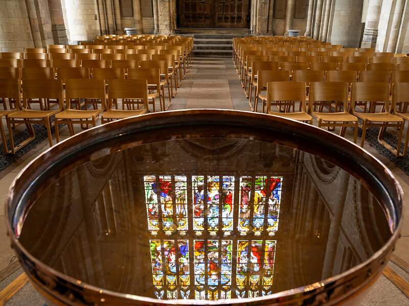 Reflection in Norwich Cathedral Font _DSC7706.jpg